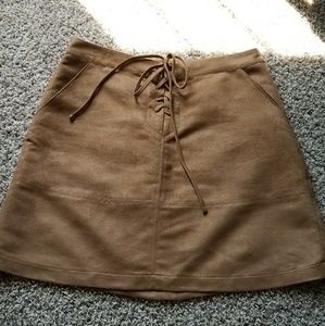 Suede skirt